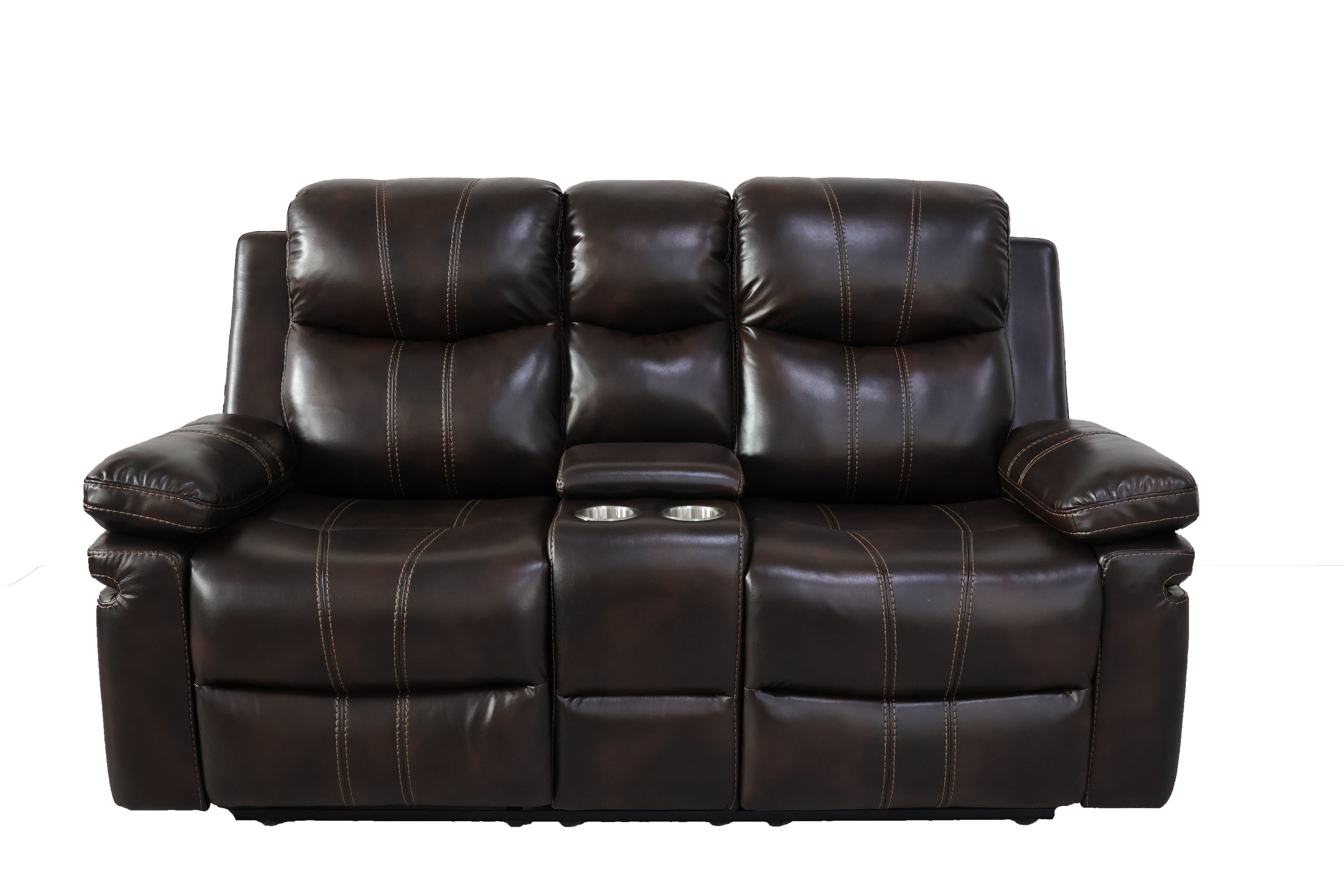 Kellen - Reclining Console Loveseat - Premium Reclining Loveseats from New Classic - Just $872.50! Shop now at brett interiors