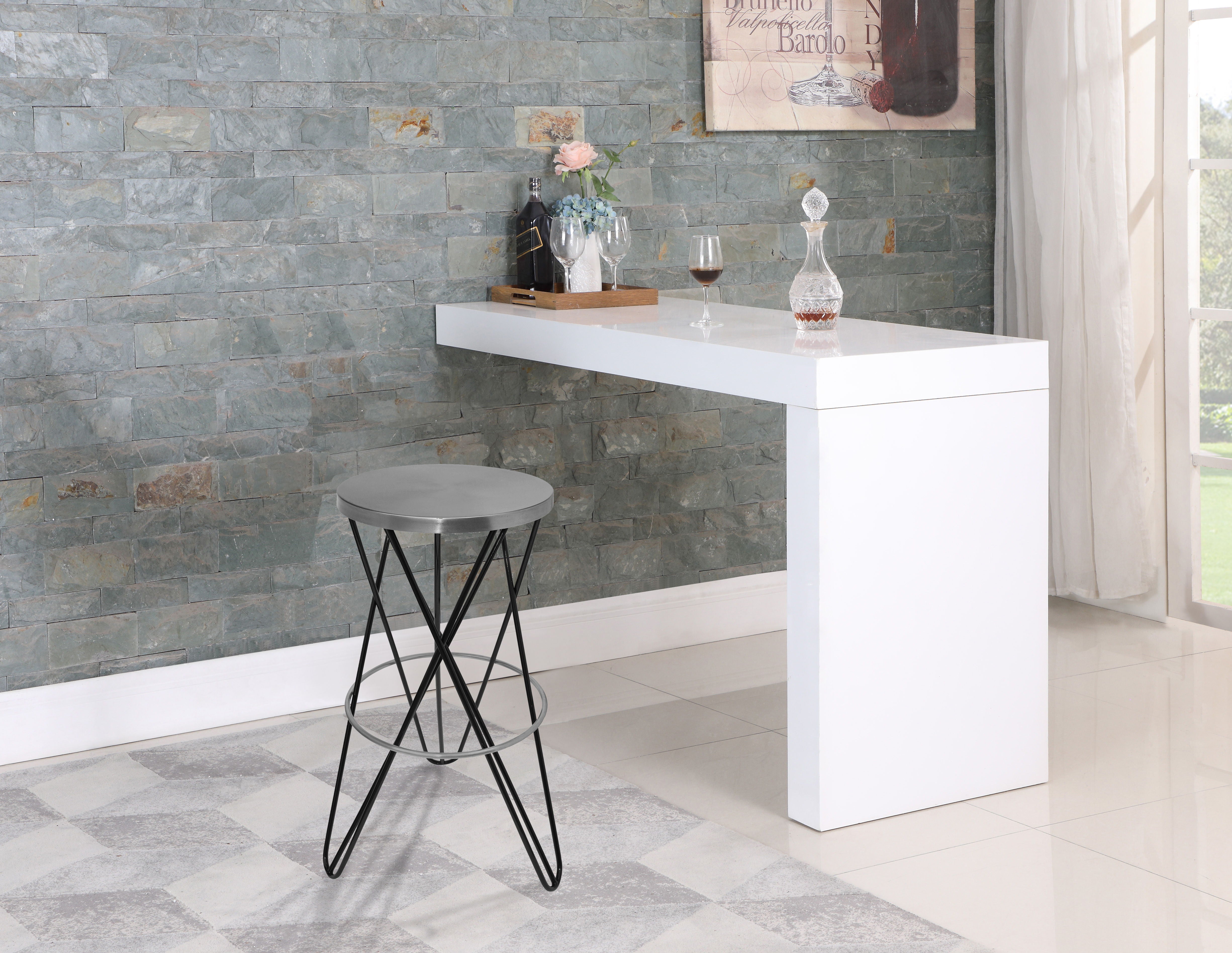 Mercury - Bar Stool - Premium Bar Height (28"-30") from Meridian Furniture - Just $350! Shop now at brett interiors