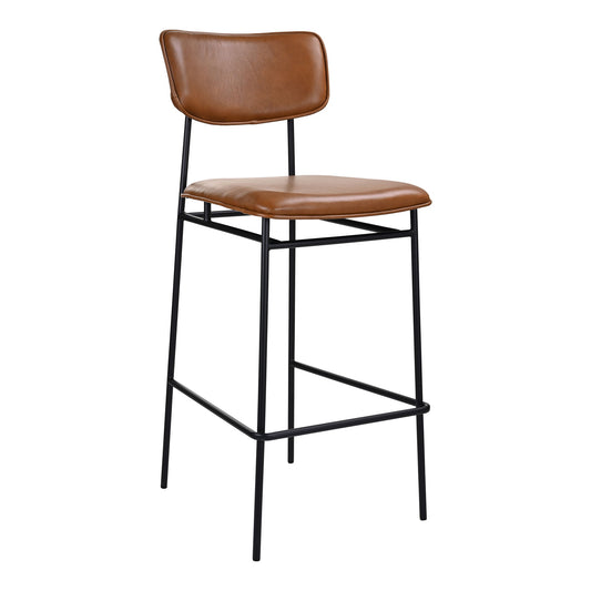 Sailor - Bar Stool - Dark Brown - Leather - Premium Bar Height (28"-30") from Moe's Home Collection - Just $1072.50! Shop now at brett interiors