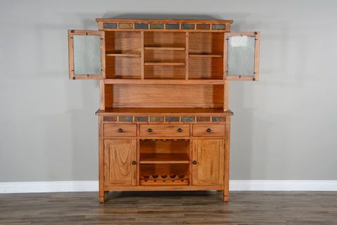 Sedona - Buffet & Hutch - Rustic Oak - Premium Hutches & Buffets from Sunny Designs - Just $1721! Shop now at brett interiors