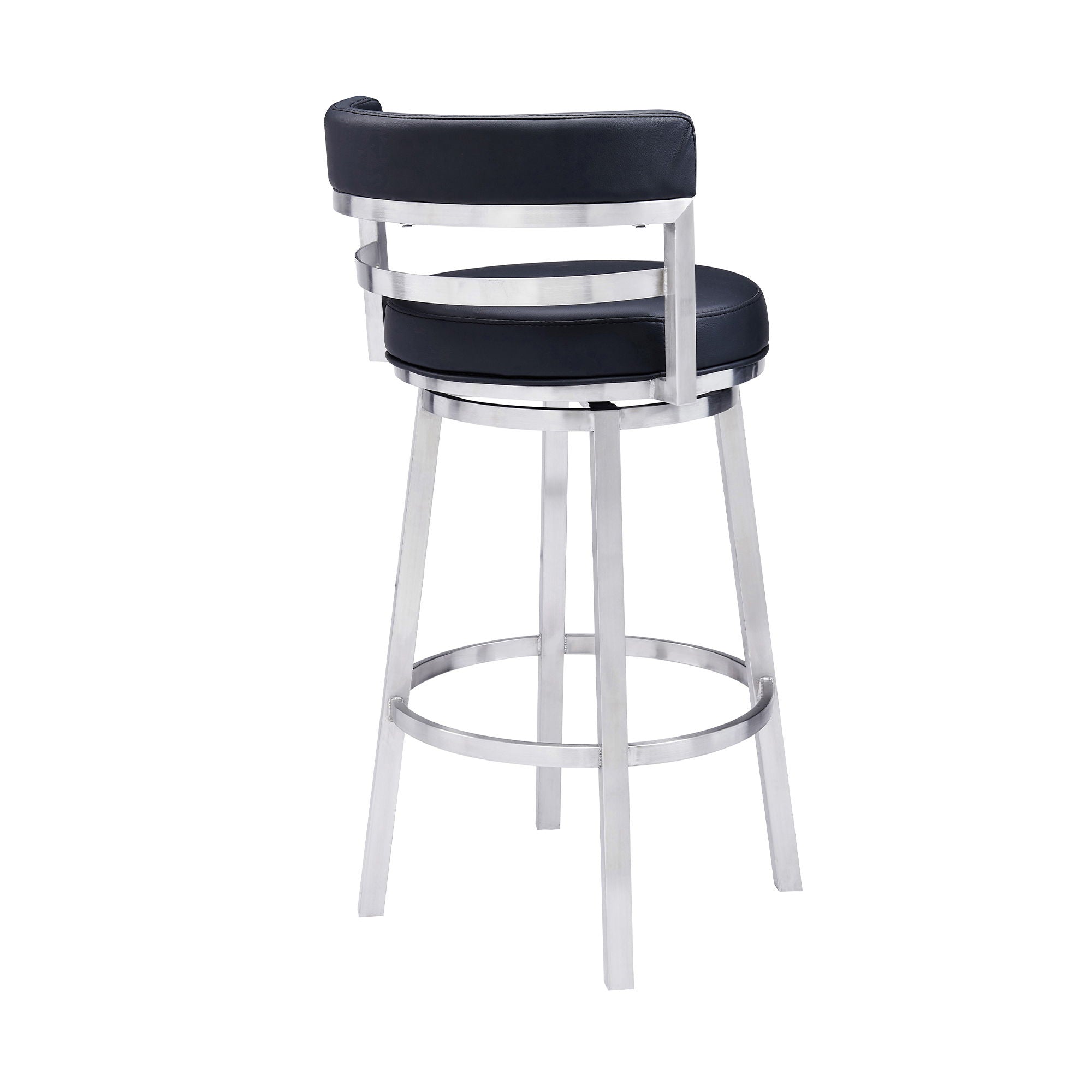 Madrid - Swivel Stainless Steel Bar Stool - Premium Counter Height (24"-27") from Armen Living - Just $415! Shop now at brett interiors