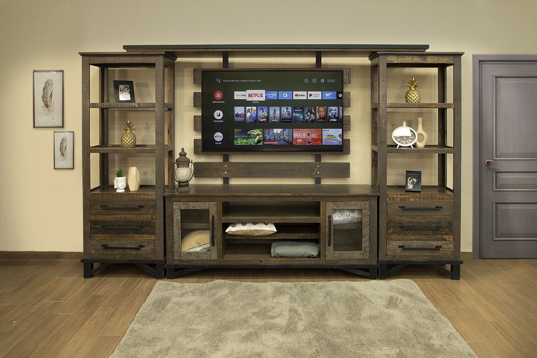 Loft Brown - Wall Unit - Dark Brown - Premium Entertainment Centers from International Furniture Direct - Just $3065! Shop now at brett interiors