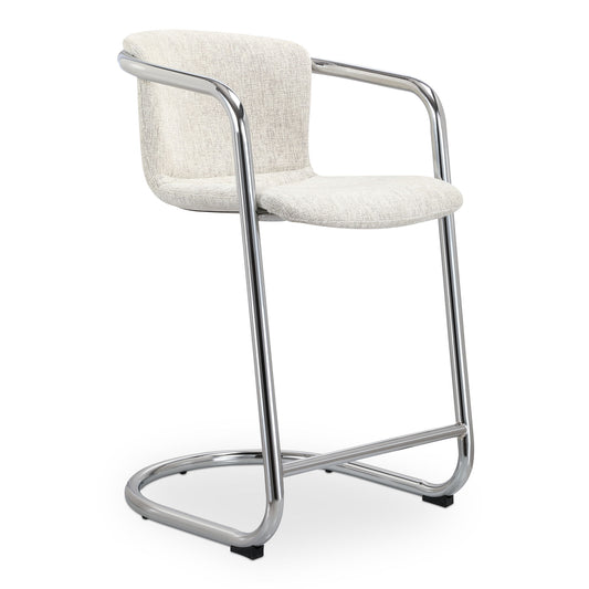 Freeman - Chrome Frame Counter Stool Blended Cream (Set of 2) - Blended Cream - Premium Stool Sets from Moe's Home Collection - Just $2872.50! Shop now at brett interiors