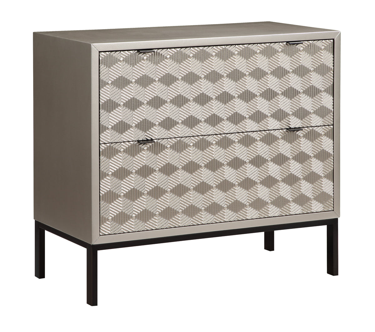 Tamara - Two Drawer Chest - Prism Gold / Black - Premium Accent Chests from Coast2Coast Home - Just $2475! Shop now at brett interiors