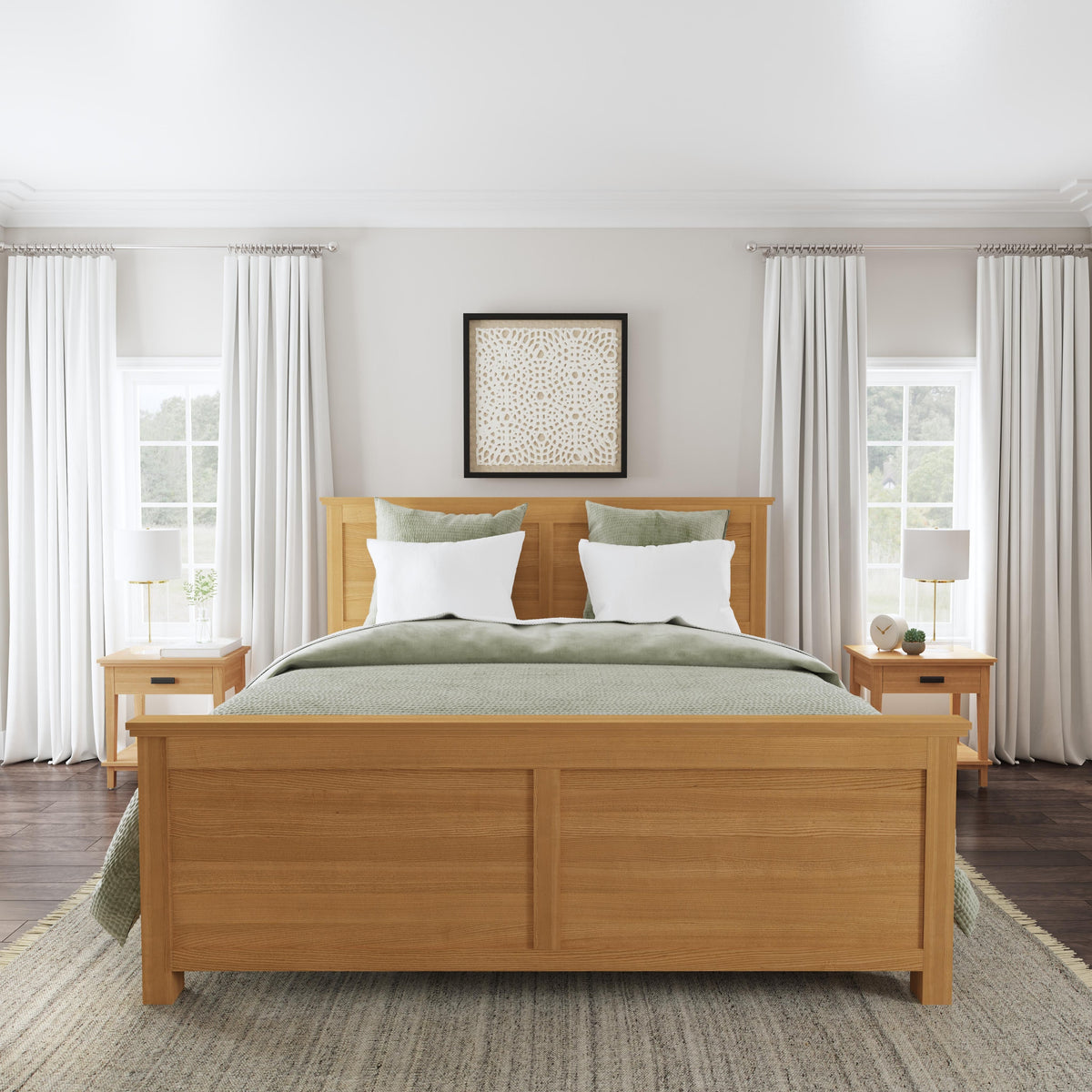 Oak Park - 3 Pc Set - King Bed And Two Nightstands - Wood - Premium 3 Piece Bedroom Sets from Homestyles - Just $3542.48! Shop now at brett interiors