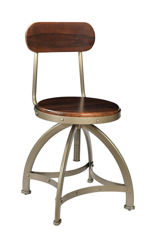 Tacoma - Adjustable Barstool - Honey Brown / Antique Silver - Premium Adjustable Height from Coast2Coast Home - Just $825! Shop now at brett interiors