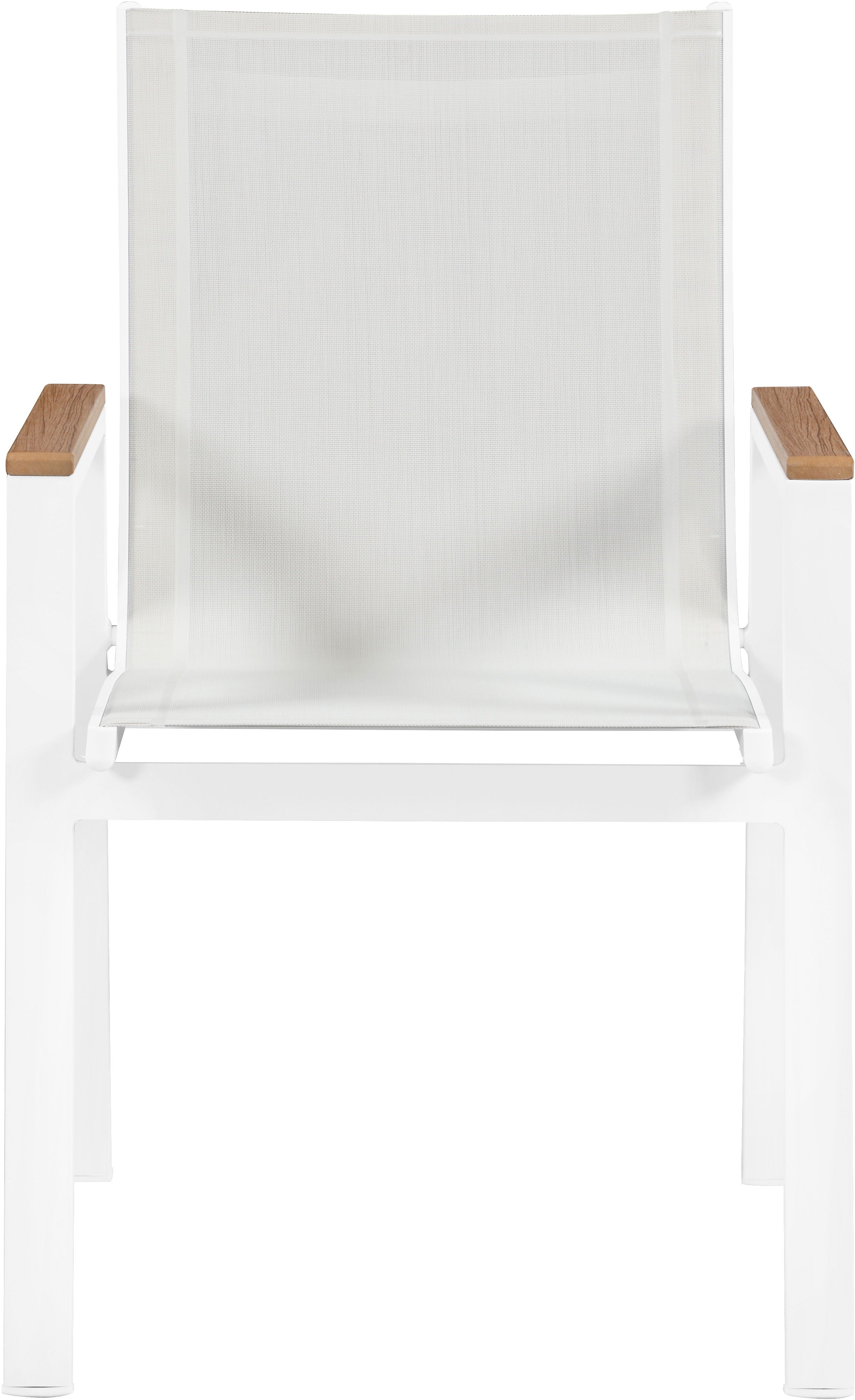 Nizuc - Outdoor Patio Dining Arm Chair (Set of 2) - White - Fabric - Premium Chair Sets from Meridian Furniture - Just $800! Shop now at brett interiors