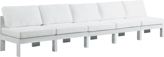 Nizuc - Outdoor Patio Modular Sofa Armless - White - Premium Sofas from Meridian Furniture - Just $4312.50! Shop now at brett interiors