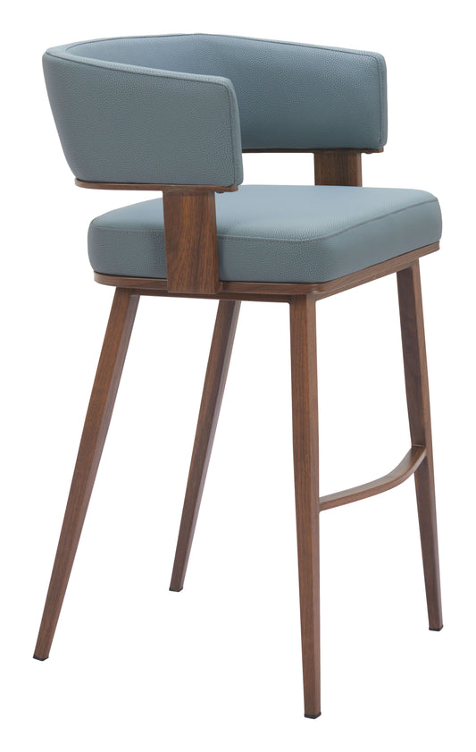 Poise - Barstool (Set of 2) - Blue - Premium Stool Sets from Zuo Modern - Just $1550! Shop now at brett interiors