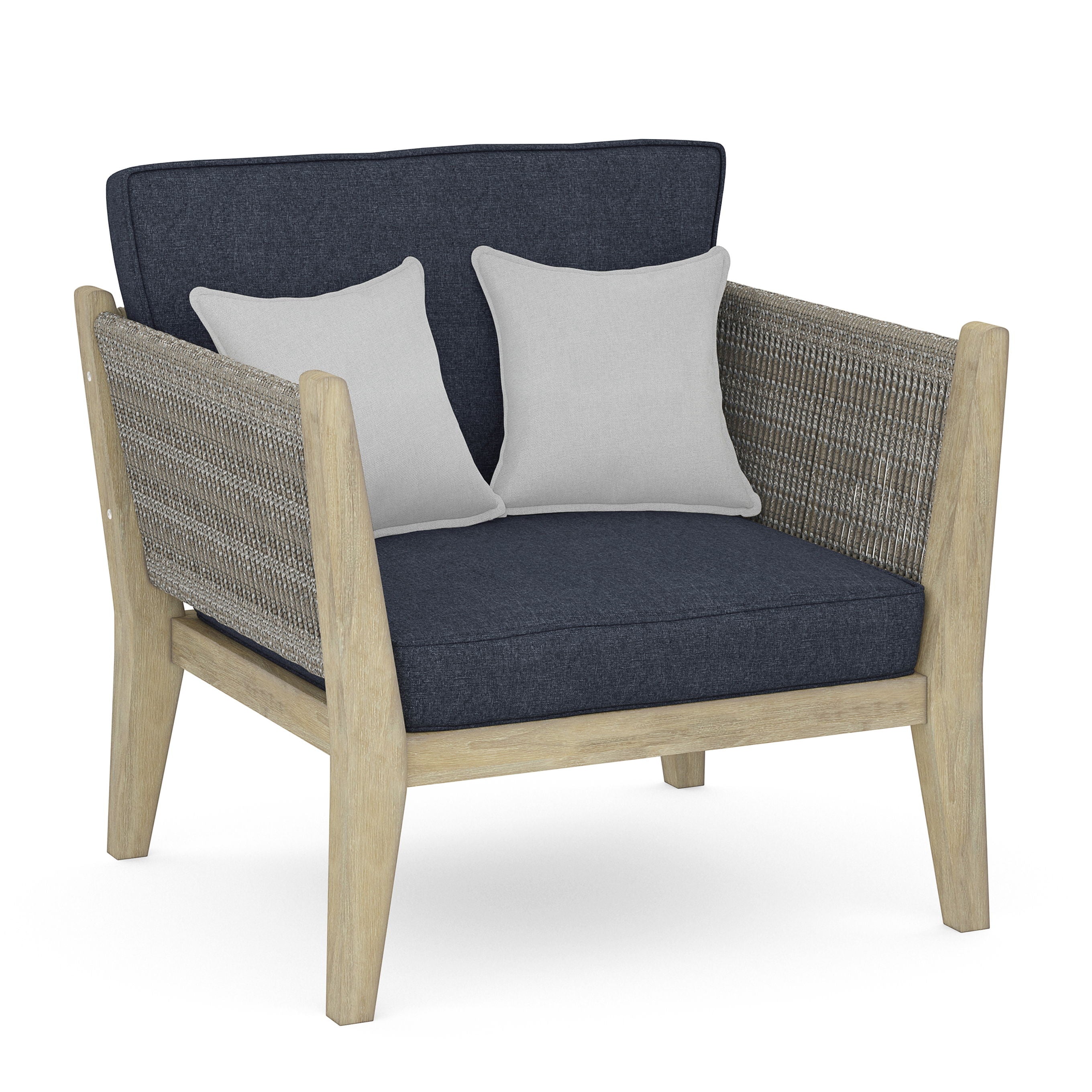 Cayman - Outdoor Conversation Chair - Slate Grey - Premium Arm Chairs from Simpli Home - Just $622! Shop now at brett interiors