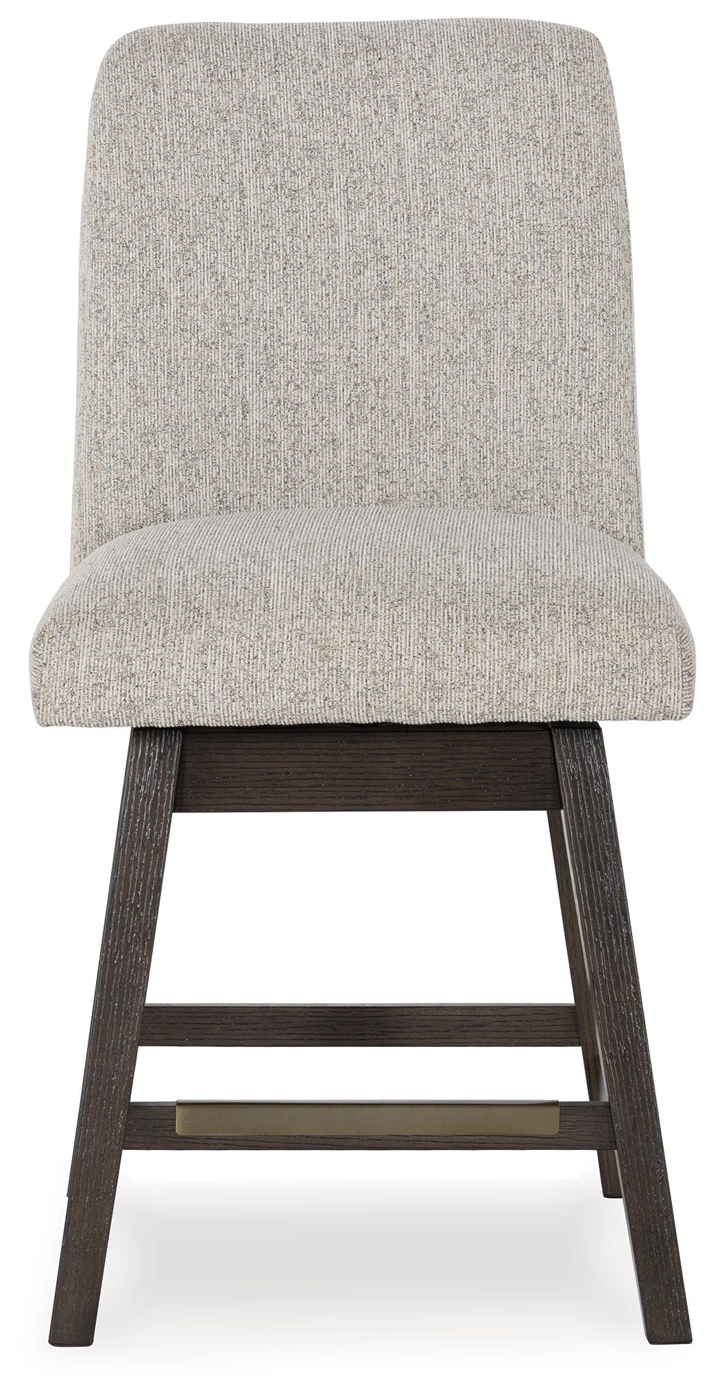 Burkhaus - Beige / Dark Brown - Upholstered Swivel Barstool (Set of 2) - Premium Stool Sets from Signature Design by Ashley® - Just $444.70! Shop now at brett interiors