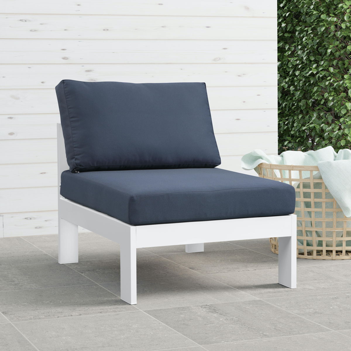 Nizuc - Outdoor Armless Chair - Premium Chairs from Meridian Furniture - Just $862.50! Shop now at brett interiors