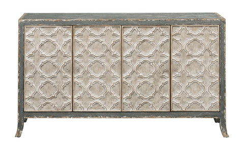 Marion - Four Door Credenza - Weathered Stone Gray - Premium Credenzas from Coast2Coast Home - Just $4537.50! Shop now at brett interiors