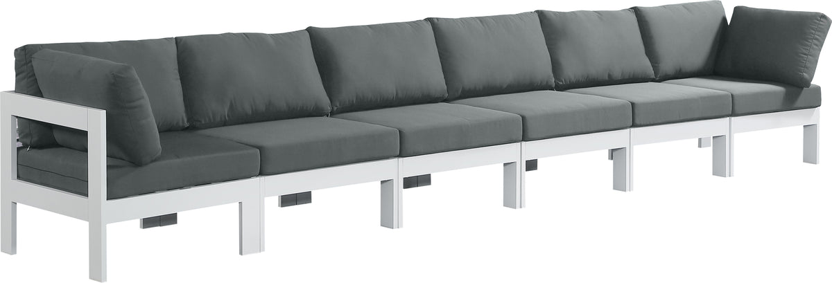 Nizuc - Outdoor Patio Modular Sofa With Frame - Grey - Premium Sofas from Meridian Furniture - Just $5375! Shop now at brett interiors