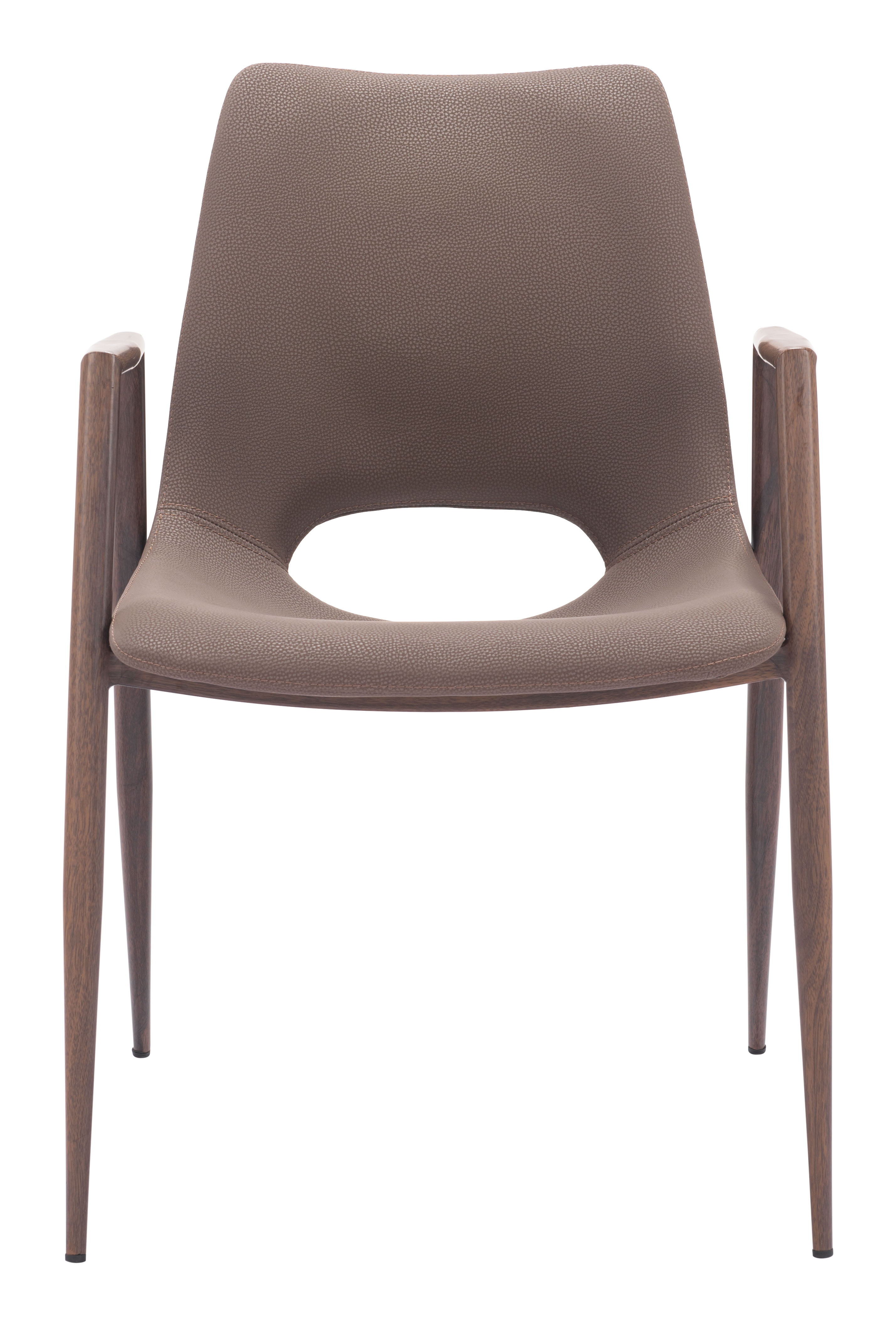 Desi - Dining Chair (Set of 2) Walnut Legs Zuo Modern