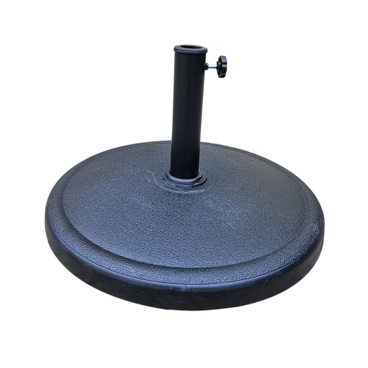 42 Pound Round Resin Umbrella Base - Black - Premium Umbrellas & Canopies from Gather Craft - Just $99! Shop now at brett interiors