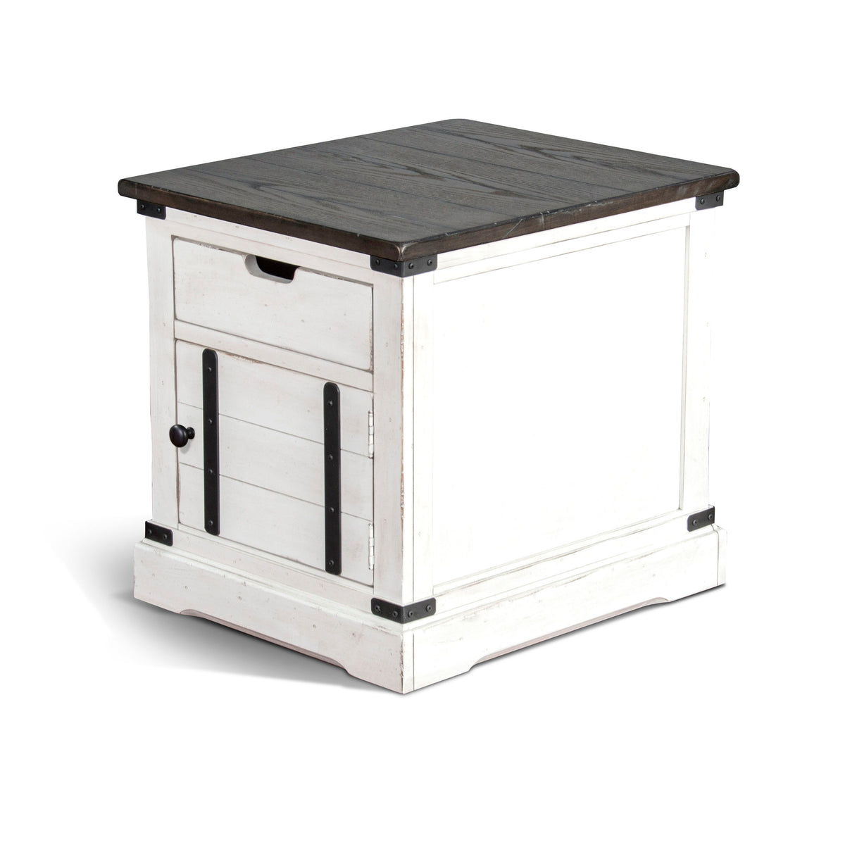 French Country - End Table - White / Dark Brown - Premium End Tables from Sunny Designs - Just $500! Shop now at brett interiors