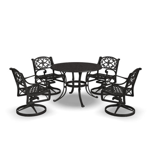 Sanibel - 42" Metal Outdoor Dining Set - Swivel Chairs Homestyles