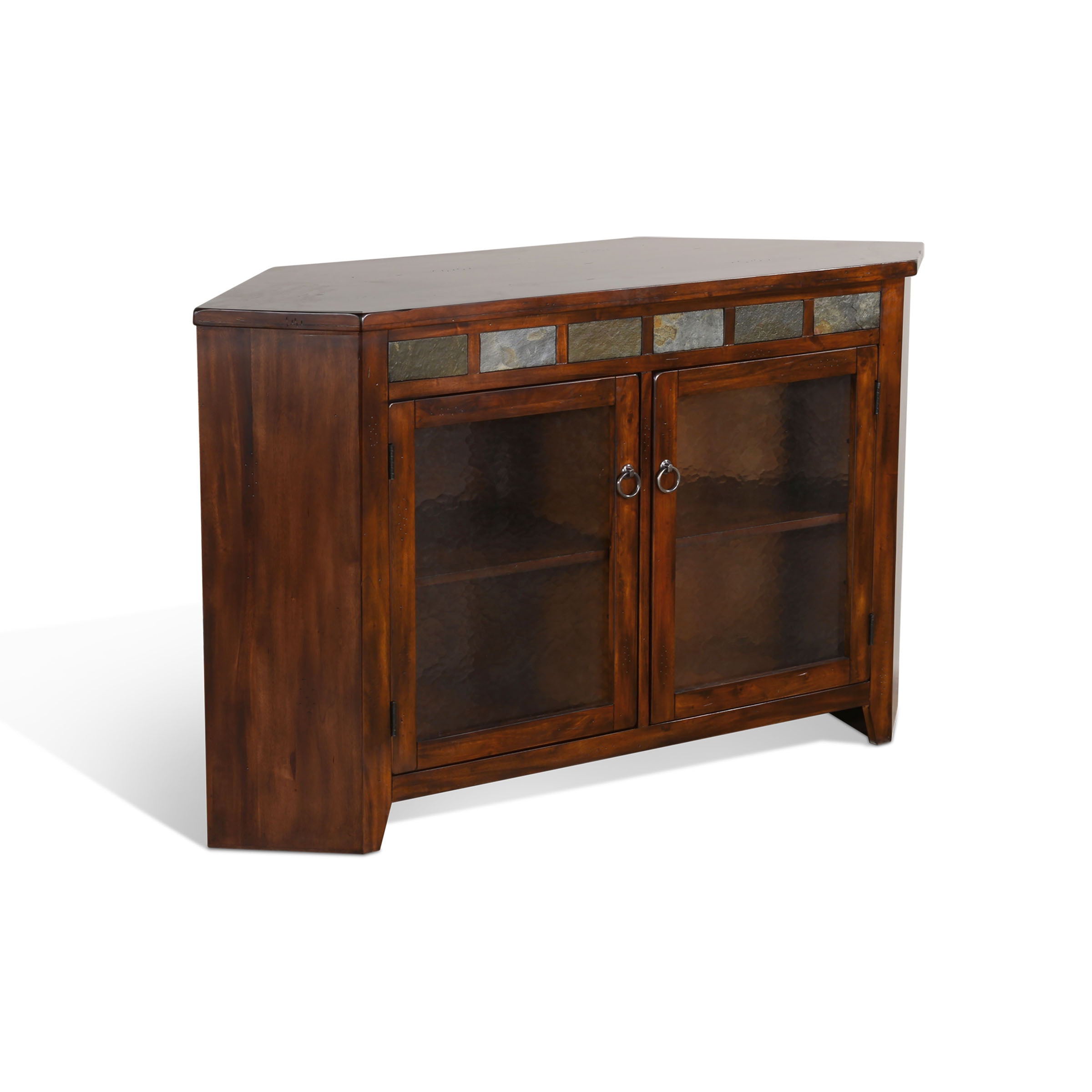 Santa Fe - Corner TV Console - Dark Brown - Premium TV Stands from Sunny Designs - Just $883! Shop now at brett interiors