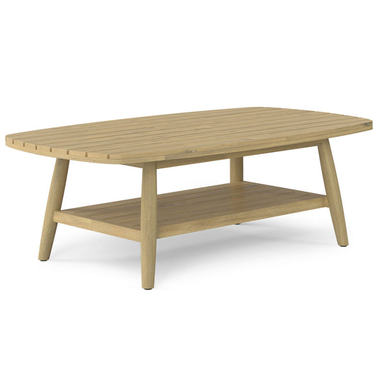 Bayshore - Outdoor Coffee Table - Light Teak - Premium Coffee Tables from Simpli Home - Just $246! Shop now at brett interiors