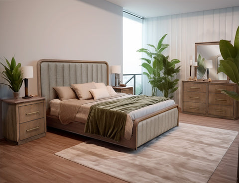 Mezquite - Upholstered Panel Bed - Premium Upholstered Beds from International Furniture Direct - Just $1322.50! Shop now at brett interiors