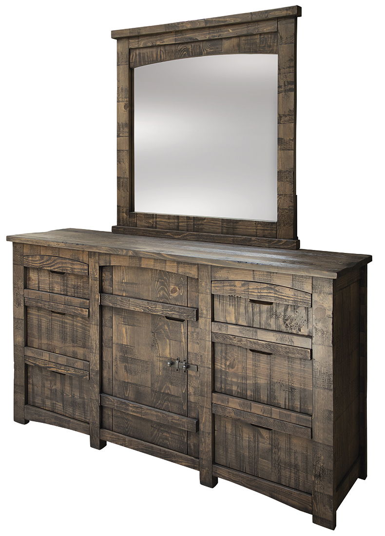 San Antonio - Mirror - Dark Gray - Premium Bedroom Mirrors from International Furniture Direct - Just $312.50! Shop now at brett interiors