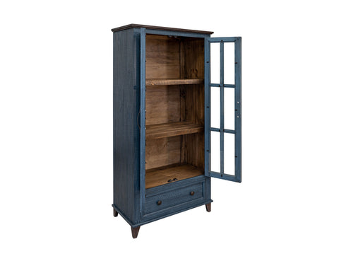 Toscana - 1 Drawer 2 Glass Doors Cabinet - Premium Display Cabinets from International Furniture Direct - Just $1222.50! Shop now at brett interiors