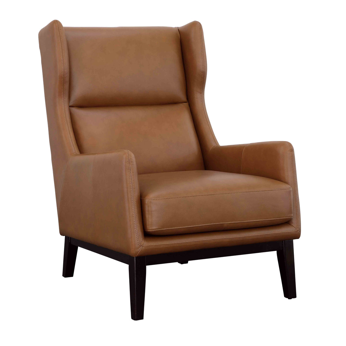 Buckman - Accent Chair - Brown / Glossy Black - Premium Wingback Chairs from Coast2Coast Home - Just $4950! Shop now at brett interiors