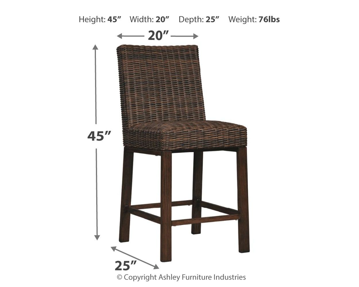 Paradise - Medium Brown - Barstool (Set of 2) - Premium Stool Sets from Ashley Furniture - Just $773.85! Shop now at brett interiors