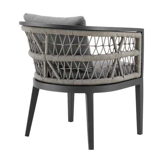 Zella - Outdoor Patio Dining Chair (Set of 2) - Light Gray / Earl Gray - Premium Chair Sets from Armen Living - Just $1675! Shop now at brett interiors