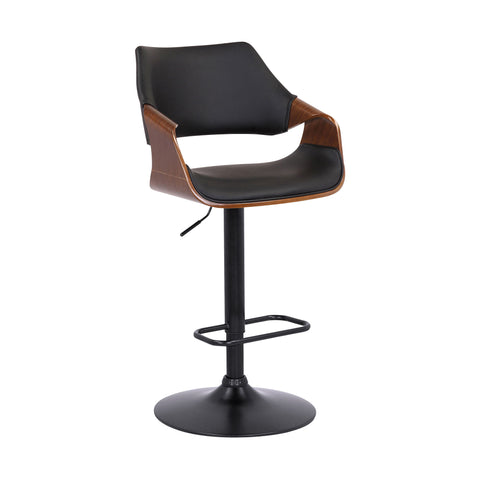 Aspen - Adjustable Bar Stool Black Base - Premium Adjustable Height from Armen Living - Just $262.50! Shop now at brett interiors