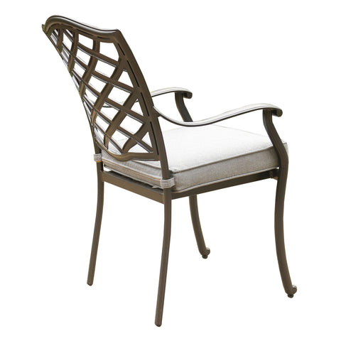 Outdoor Patio Aluminum Dining Arm Chair With Cushion (Set of 2) - Cast Slate - Premium Chair Sets from Gather Craft - Just $761! Shop now at brett interiors