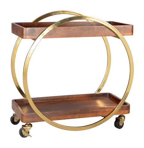 Arenas - Bar Cart - Brown - Premium Bars & Bar Carts from Zuo Modern - Just $775! Shop now at brett interiors