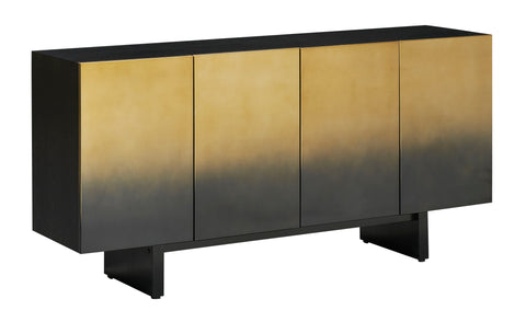 Atlas - Four Door Credenza - Black / Gold - Premium Credenzas from Coast2Coast Home - Just $4537.50! Shop now at brett interiors