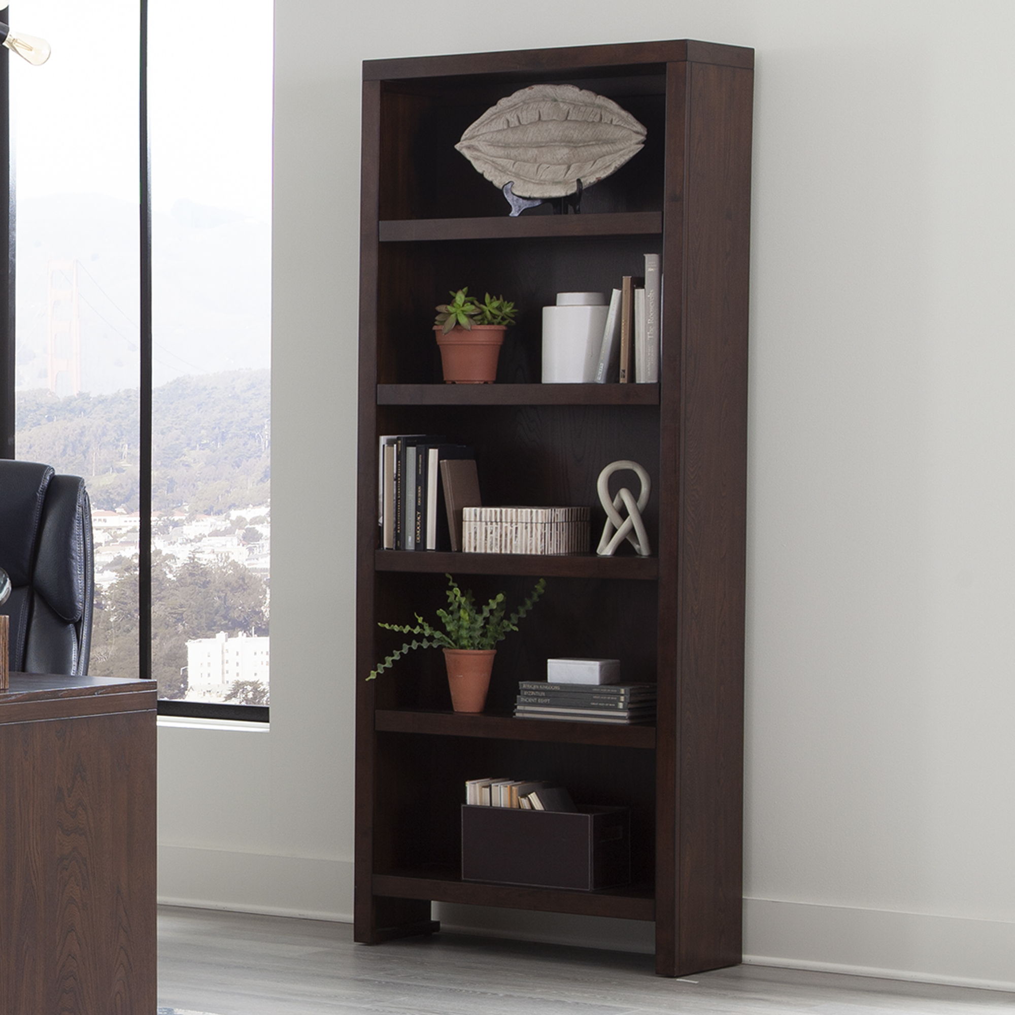 Elevation - Bookcase - Warm Elm - Premium Standard Bookcases from Parker House - Just $522.50! Shop now at brett interiors