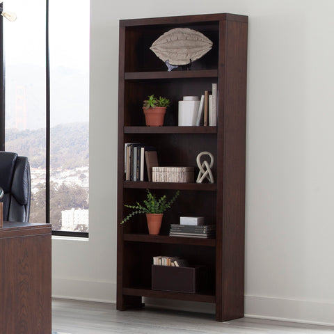 Elevation - Bookcase - Warm Elm - Premium Standard Bookcases from Parker House - Just $522.50! Shop now at brett interiors