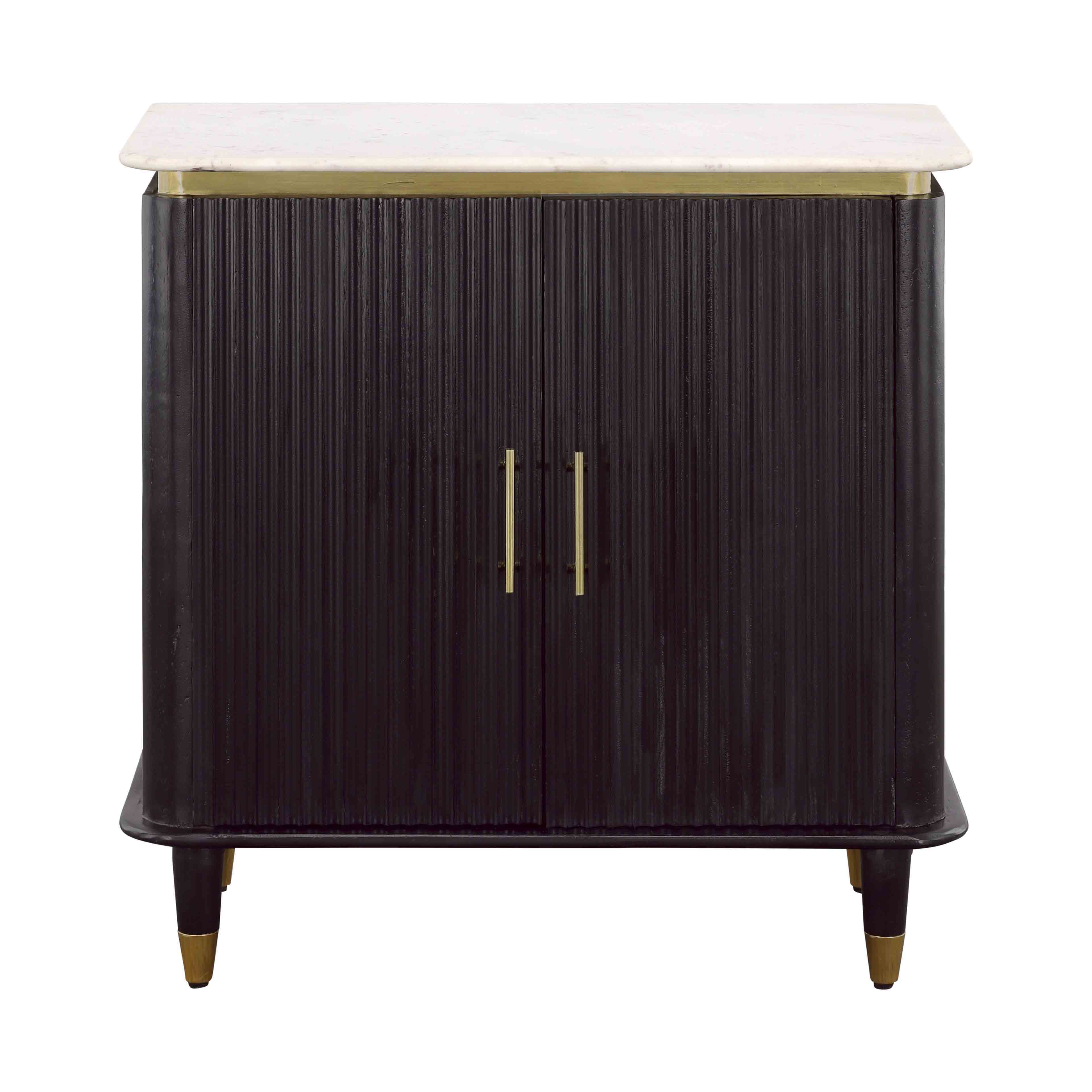 Carlyle - Two Door Cabinet - Black / Gold - Premium Accent Cabinets from Coast2Coast Home - Just $2475! Shop now at brett interiors