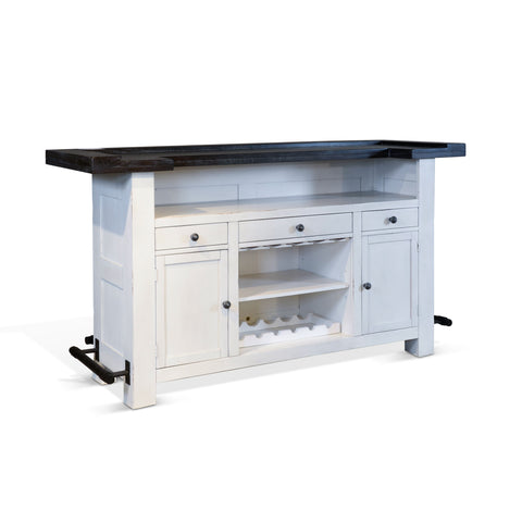 Carriage House - Bar - White / Dark Brown - Premium Bars & Bar Carts from Sunny Designs - Just $1645! Shop now at brett interiors