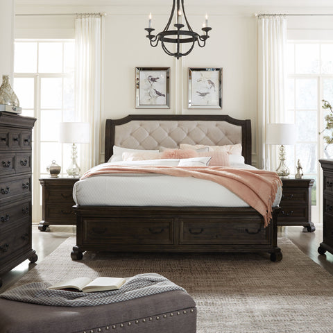 Bellamy - Complete Sleigh Storage Bed - Premium Storage Beds from Magnussen Furniture - Just $2907! Shop now at brett interiors