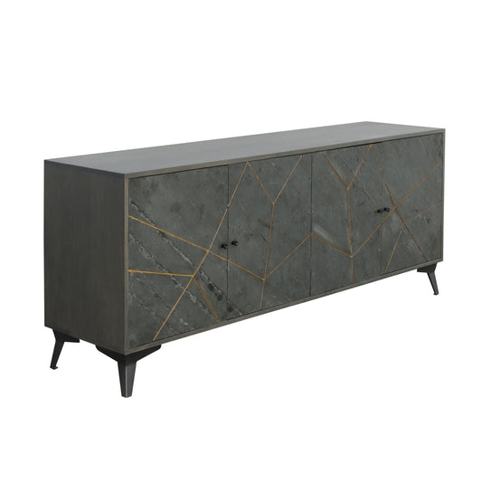 Maria - Four Door Credenza - Manor Gray - Premium Credenzas from Coast2Coast Home - Just $4125! Shop now at brett interiors