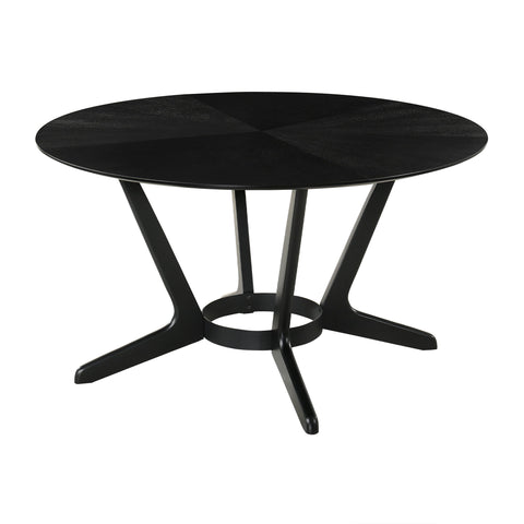 Santana - Round Dining Table Set - Black - Premium 5 Piece Dining Room Sets from Armen Living - Just $1457.50! Shop now at brett interiors