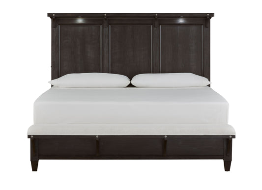 Sierra - Complete Lighted Panel Bed With Upholstered Footboard - Premium Panel Beds from Magnussen Furniture - Just $1667! Shop now at brett interiors