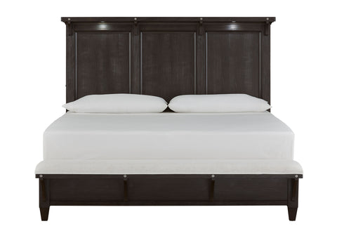 Sierra - Complete Lighted Panel Bed With Upholstered Footboard - Premium Panel Beds from Magnussen Furniture - Just $1667! Shop now at brett interiors