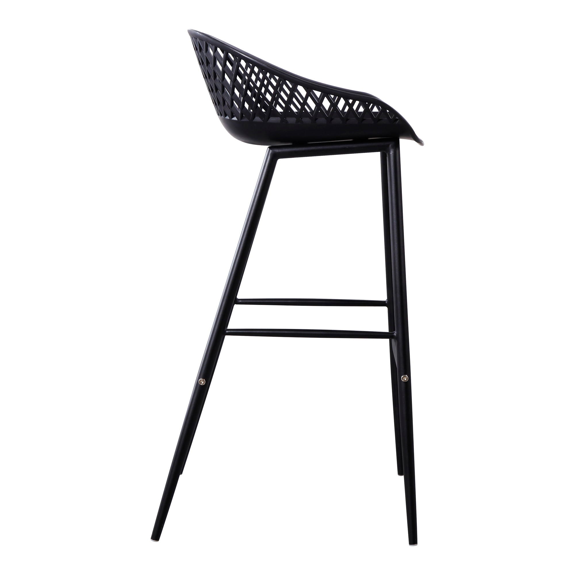 Piazza - Outdoor Barstool Barstool (Set of 2) - Black - Premium Chair Sets from Moe's Home Collection - Just $497.50! Shop now at brett interiors