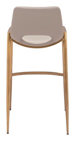 Desi - Barstool (Set of 2) - Beige / Gold - Premium Stool Sets from Zuo Modern - Just $1650! Shop now at brett interiors