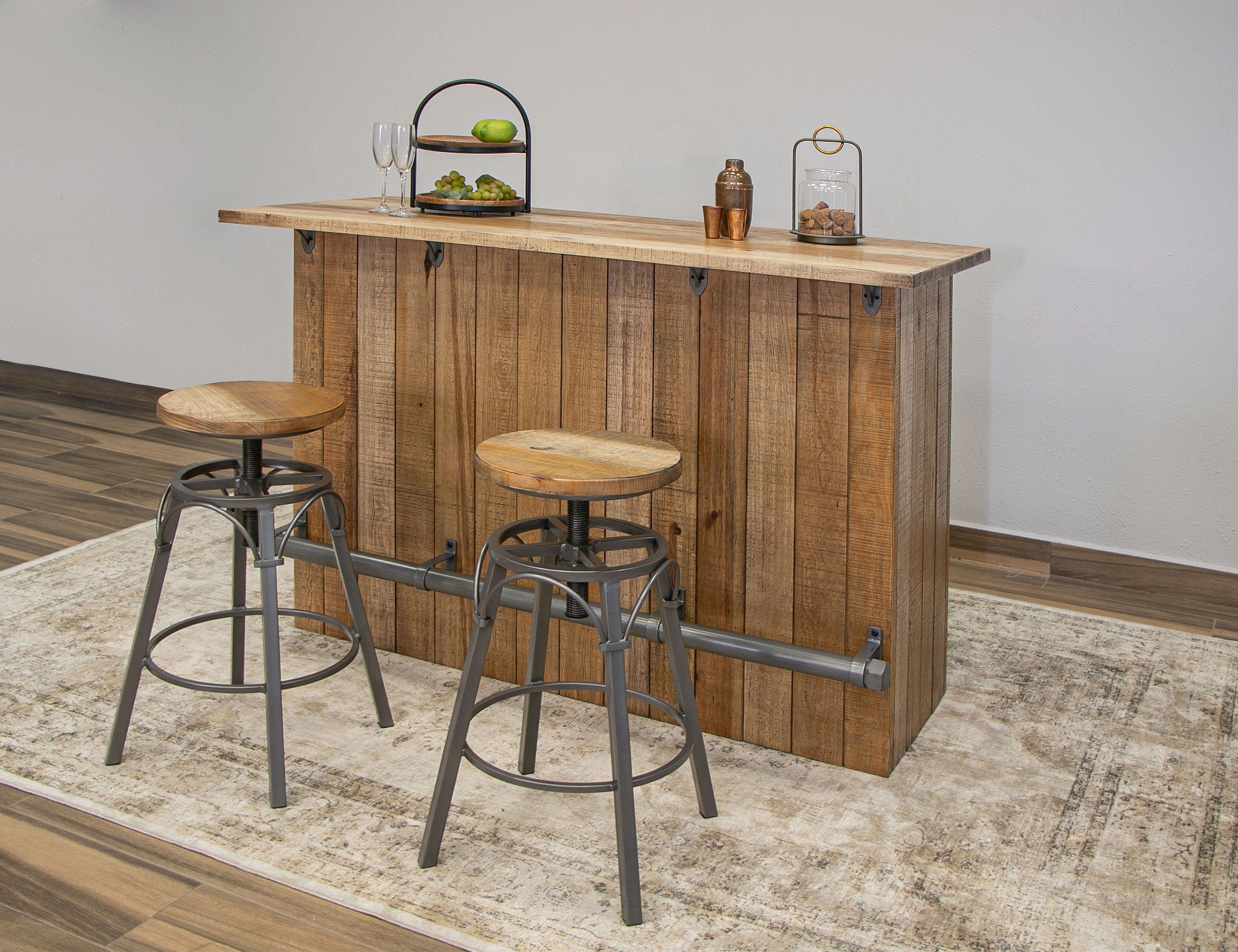 Marquez - Bar - Two Tone Light Brown - Premium Bars & Bar Carts from International Furniture Direct - Just $1875! Shop now at brett interiors