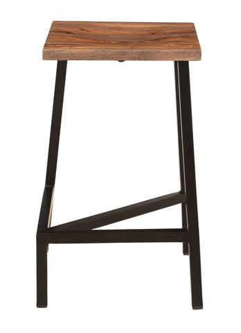 Hill Crest - 24" Solid Wood and Iron Counter Height Barstools (Set of 2) - Black - Premium Stool Sets from Coast2Coast Home - Just $1155! Shop now at brett interiors