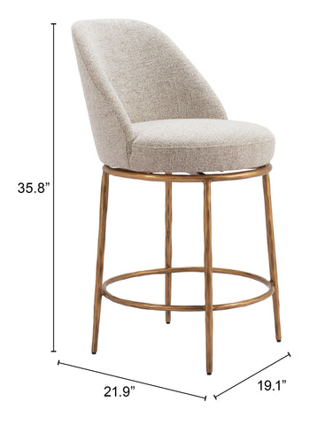 Nordhavn - Swivel Stool - Premium Bar Height (28"-30") from Zuo Modern - Just $1575! Shop now at brett interiors