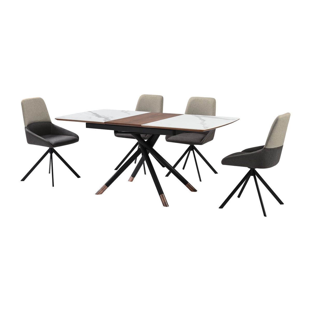 Alora Maverick - Extendable Dining Set - Premium 5 Piece Dining Room Sets from Armen Living - Just $3117.50! Shop now at brett interiors