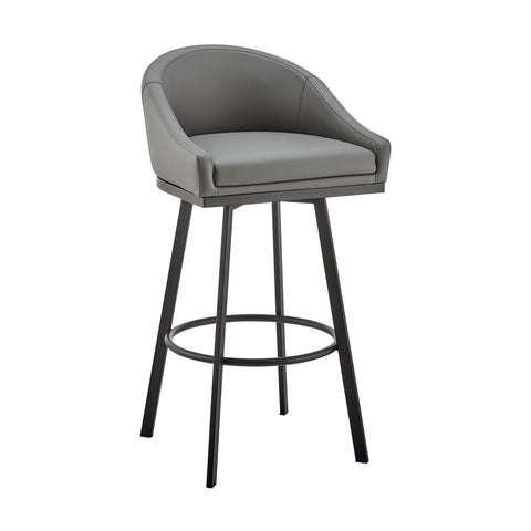 Eleanor - Swivel Stool - Black Base - Premium Counter Height (24"-27") from Armen Living - Just $370! Shop now at brett interiors